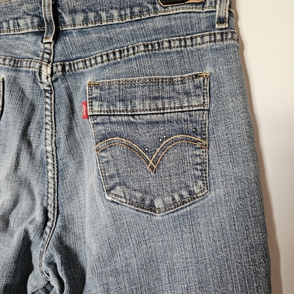 Y2k Levi's 515 bootcut tall retro color midrise stretch distressed jeans Size 10 - Picture 5 of 9